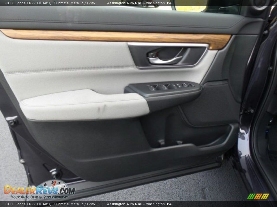 2017 Honda CR-V EX AWD Gunmetal Metallic / Gray Photo #12