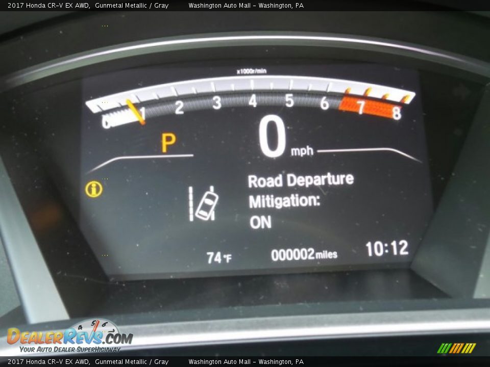 2017 Honda CR-V EX AWD Gunmetal Metallic / Gray Photo #15