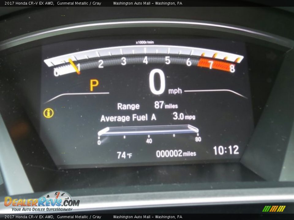 2017 Honda CR-V EX AWD Gunmetal Metallic / Gray Photo #16