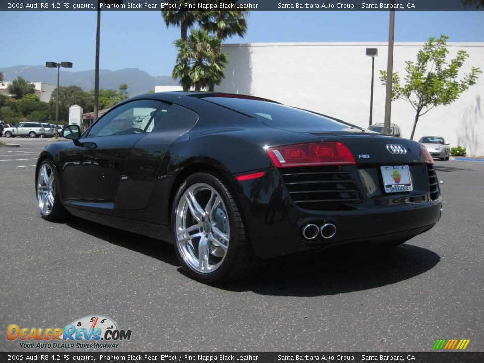 2009 Audi R8 4.2 FSI quattro Phantom Black Pearl Effect / Fine Nappa Black Leather Photo #3