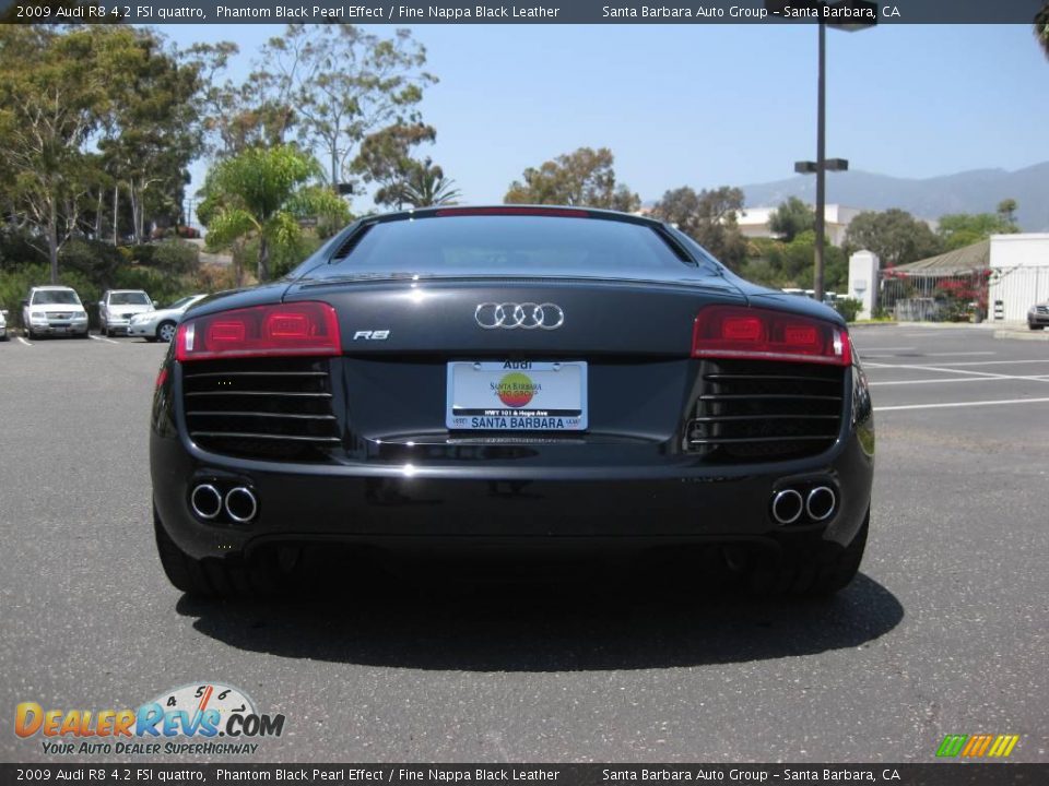 2009 Audi R8 4.2 FSI quattro Phantom Black Pearl Effect / Fine Nappa Black Leather Photo #4