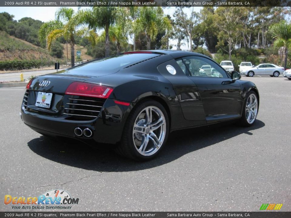 2009 Audi R8 4.2 FSI quattro Phantom Black Pearl Effect / Fine Nappa Black Leather Photo #5