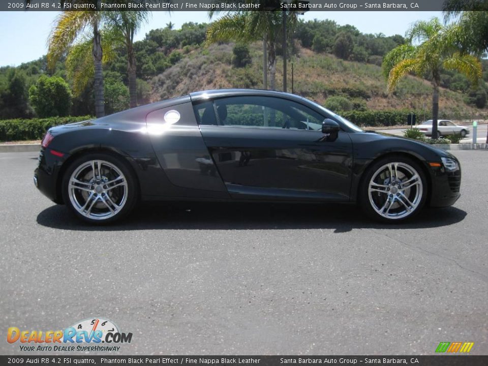 2009 Audi R8 4.2 FSI quattro Phantom Black Pearl Effect / Fine Nappa Black Leather Photo #6