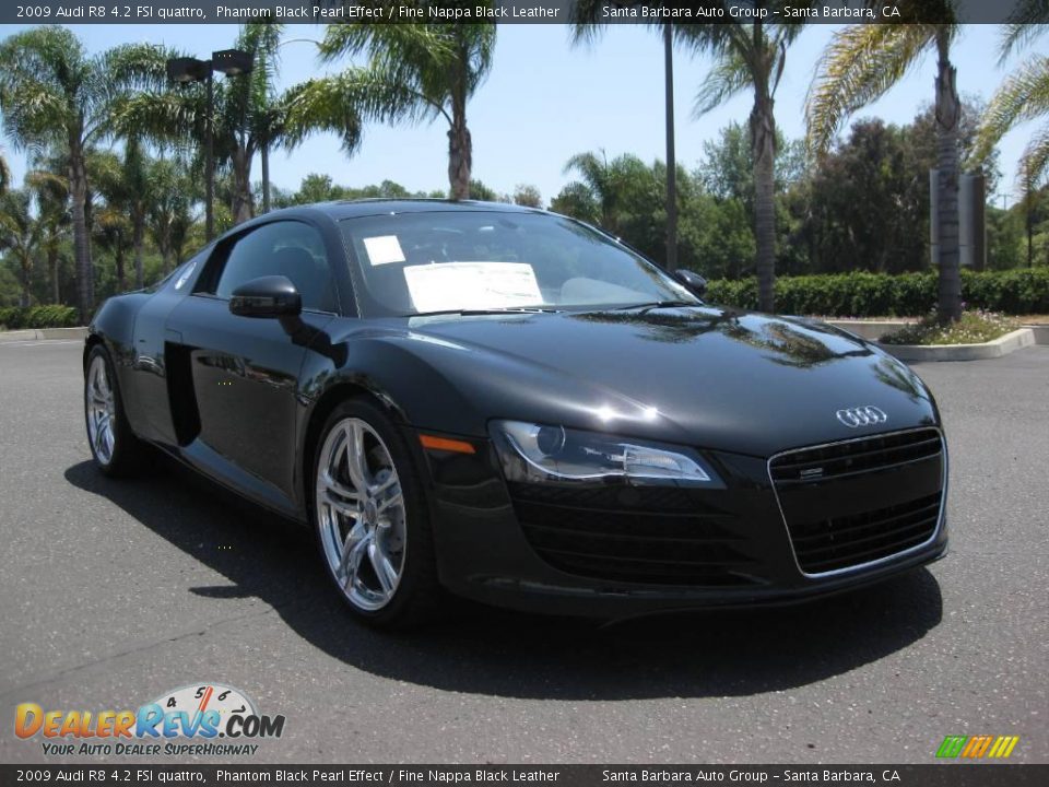 2009 Audi R8 4.2 FSI quattro Phantom Black Pearl Effect / Fine Nappa Black Leather Photo #7
