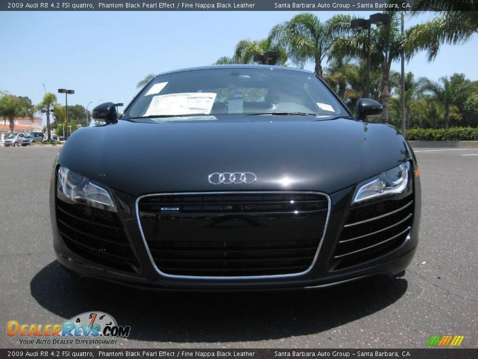 2009 Audi R8 4.2 FSI quattro Phantom Black Pearl Effect / Fine Nappa Black Leather Photo #8