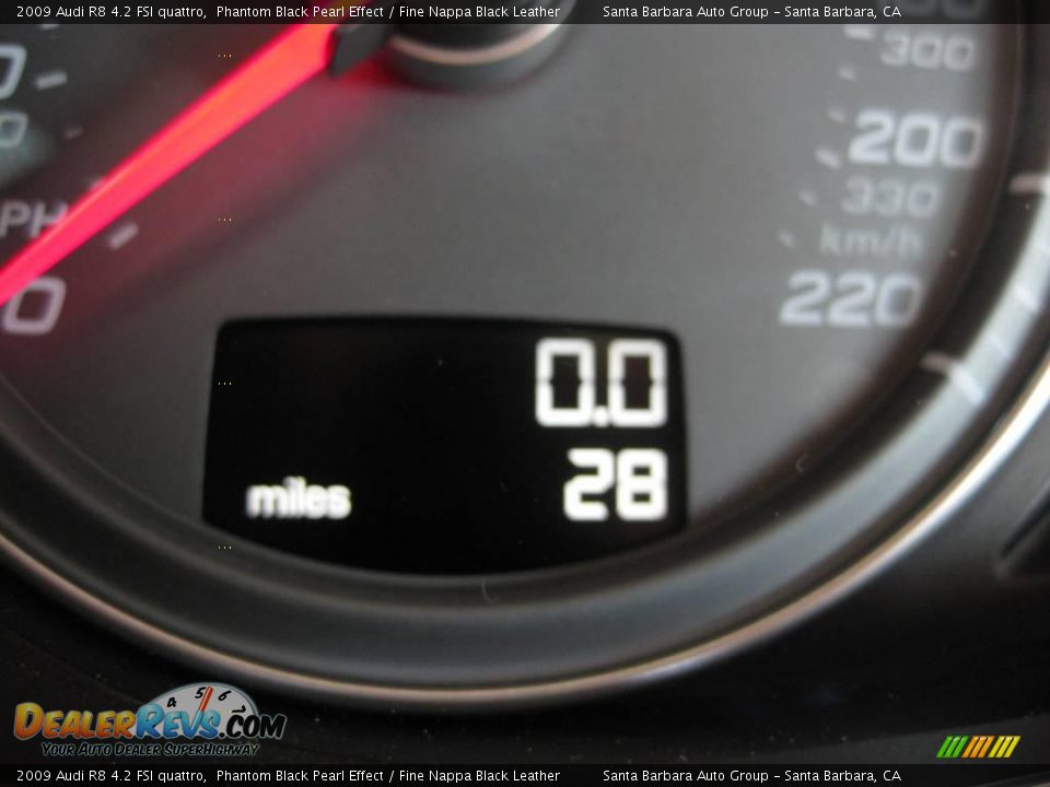 2009 Audi R8 4.2 FSI quattro Phantom Black Pearl Effect / Fine Nappa Black Leather Photo #13