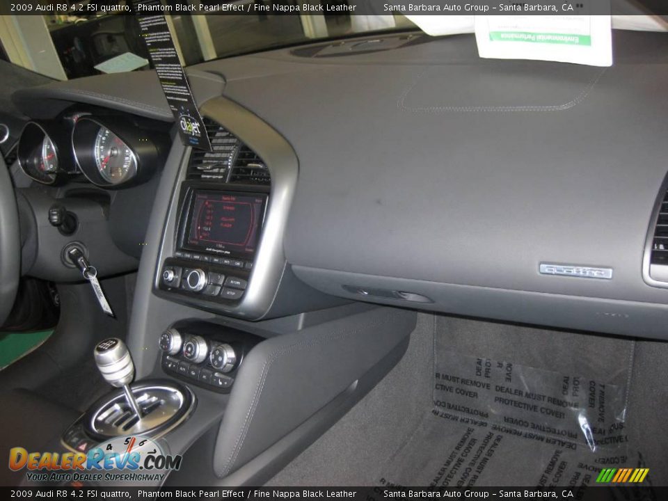 2009 Audi R8 4.2 FSI quattro Phantom Black Pearl Effect / Fine Nappa Black Leather Photo #16