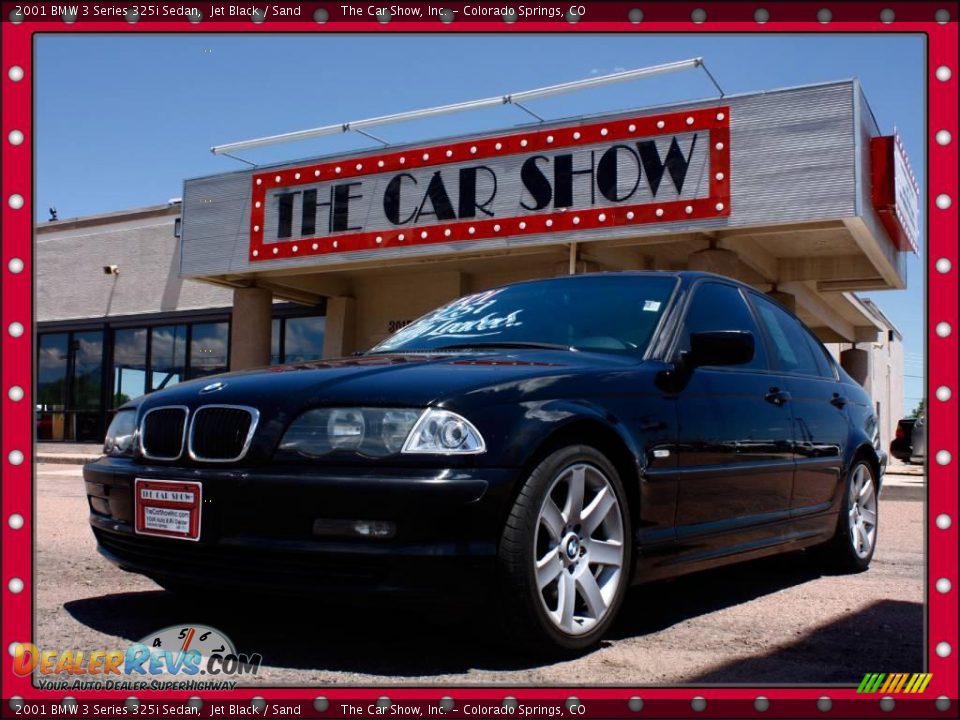 2001 BMW 3 Series 325i Sedan Jet Black / Sand Photo #1