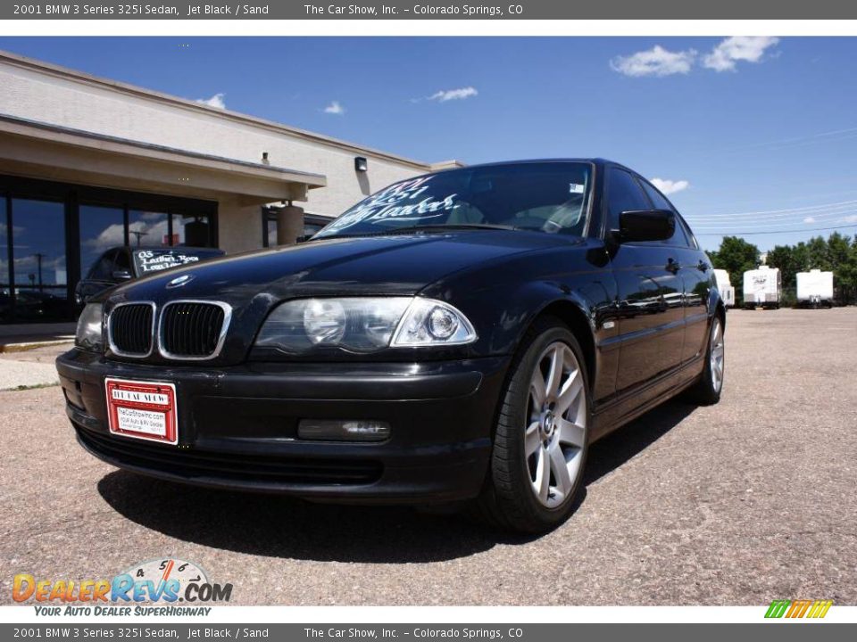 2001 BMW 3 Series 325i Sedan Jet Black / Sand Photo #2