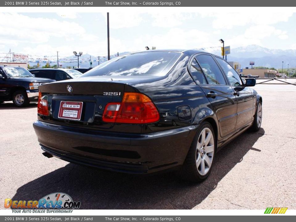2001 BMW 3 Series 325i Sedan Jet Black / Sand Photo #4