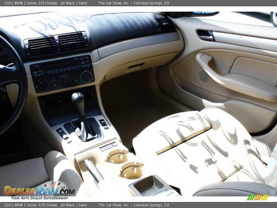 2001 BMW 3 Series 325i Sedan Jet Black / Sand Photo #9