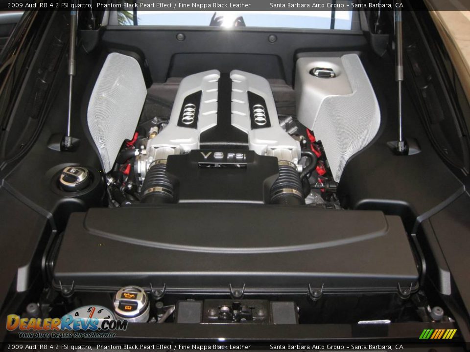 2009 Audi R8 4.2 FSI quattro Phantom Black Pearl Effect / Fine Nappa Black Leather Photo #25