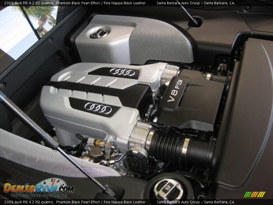 2009 Audi R8 4.2 FSI quattro Phantom Black Pearl Effect / Fine Nappa Black Leather Photo #26