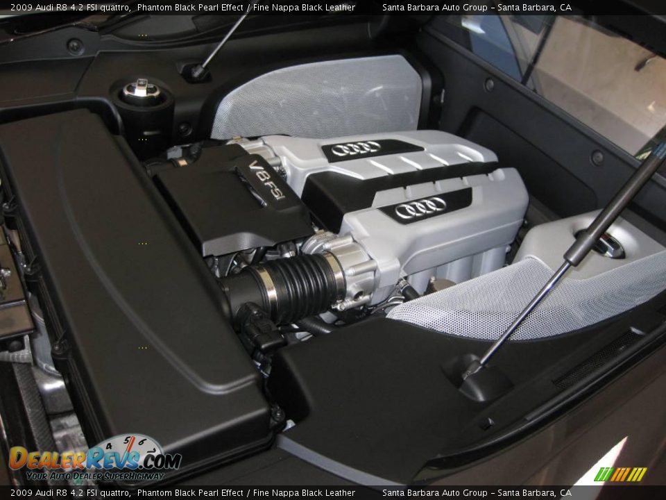 2009 Audi R8 4.2 FSI quattro Phantom Black Pearl Effect / Fine Nappa Black Leather Photo #27