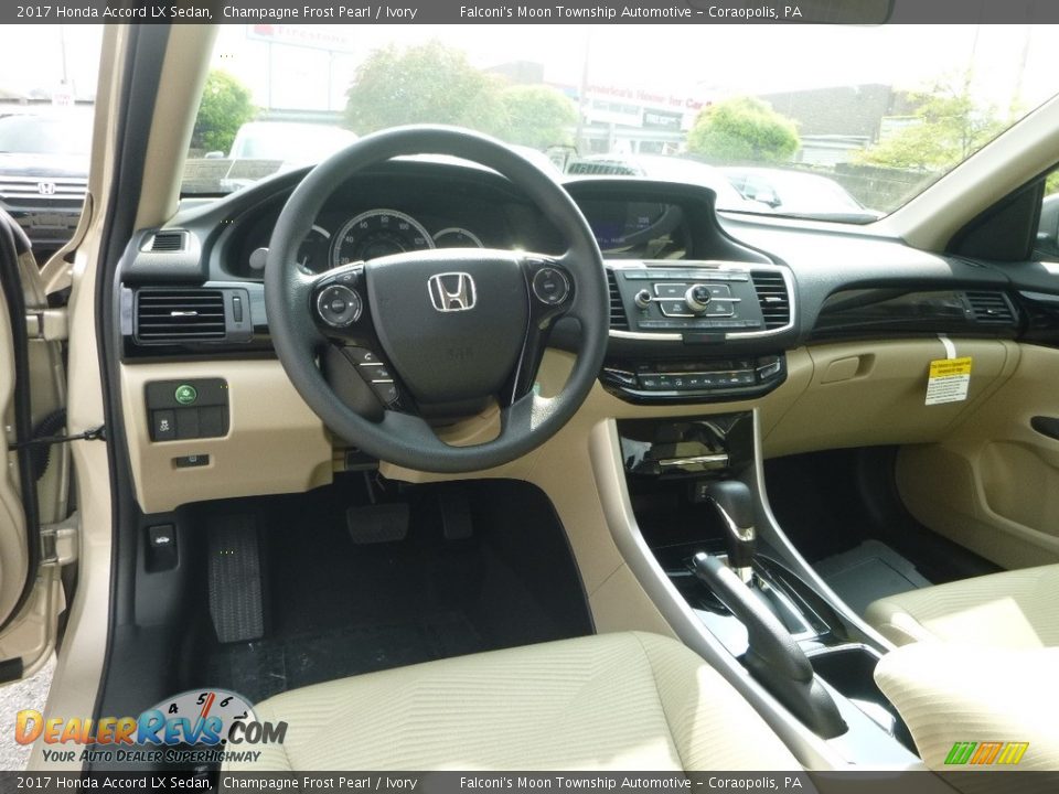 2017 Honda Accord LX Sedan Champagne Frost Pearl / Ivory Photo #10