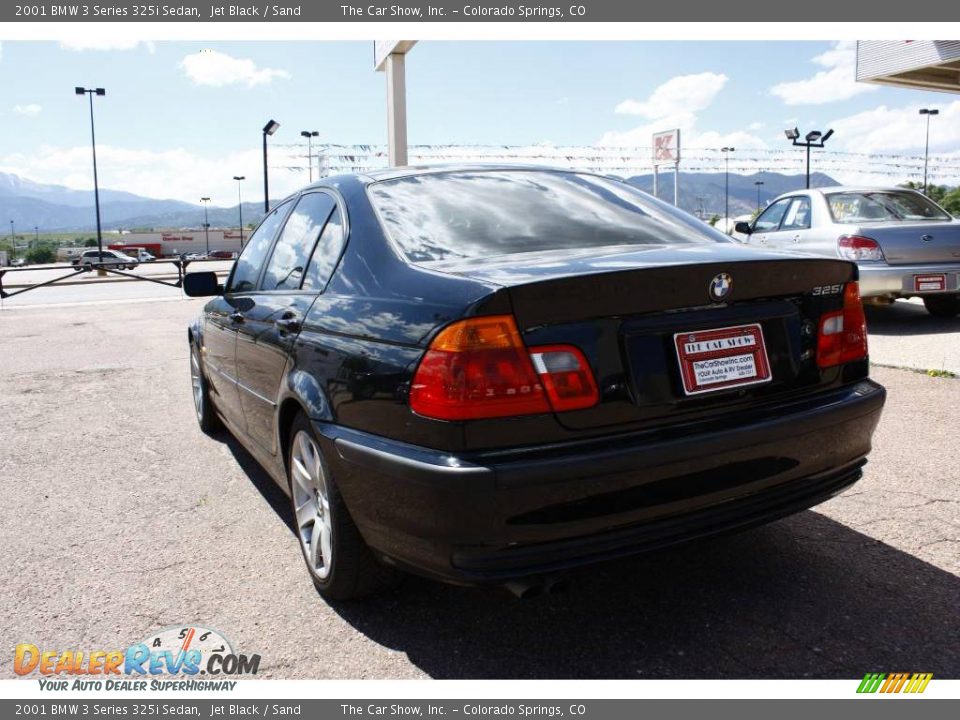 2001 BMW 3 Series 325i Sedan Jet Black / Sand Photo #15