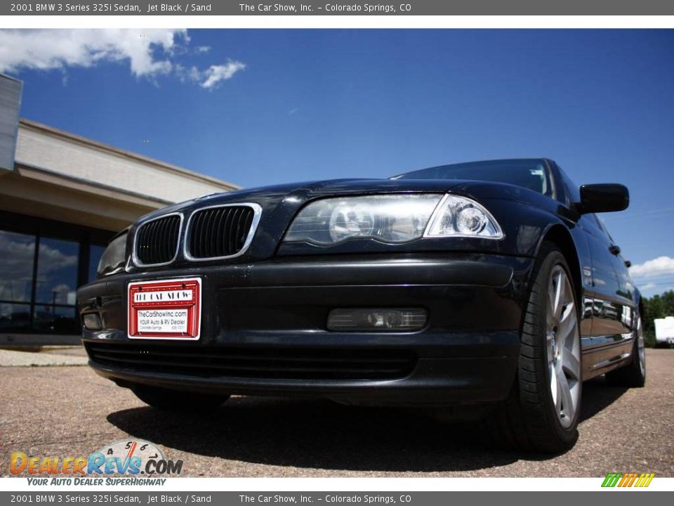 2001 BMW 3 Series 325i Sedan Jet Black / Sand Photo #16