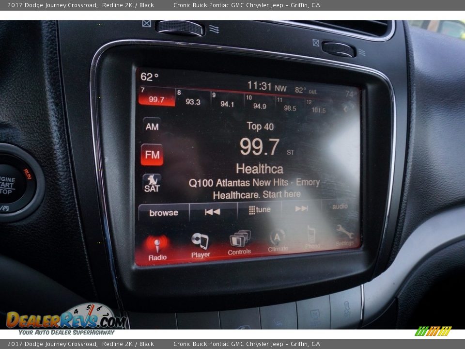 2017 Dodge Journey Crossroad Redline 2K / Black Photo #22