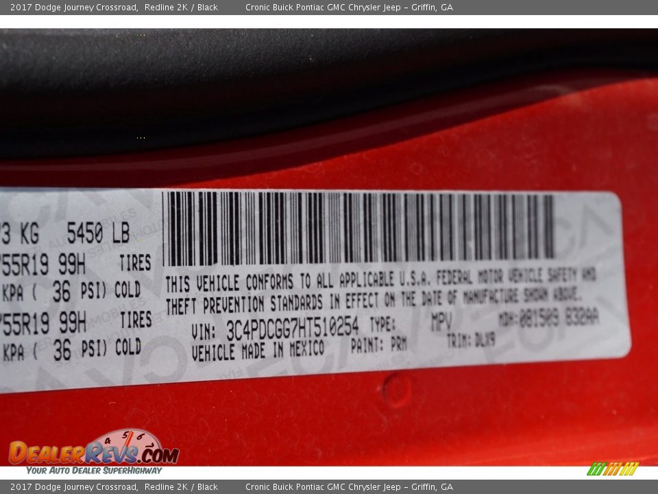 2017 Dodge Journey Crossroad Redline 2K / Black Photo #25