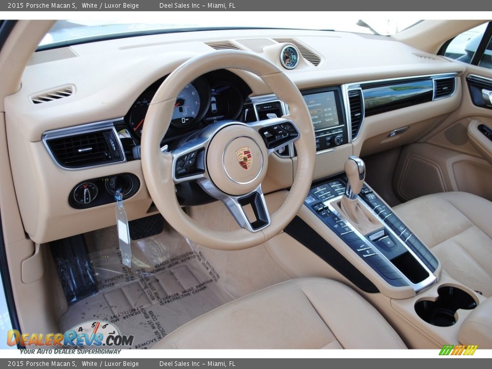 2015 Porsche Macan S White / Luxor Beige Photo #16