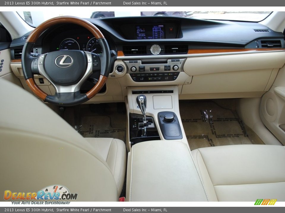 2013 Lexus ES 300h Hybrid Starfire White Pearl / Parchment Photo #13