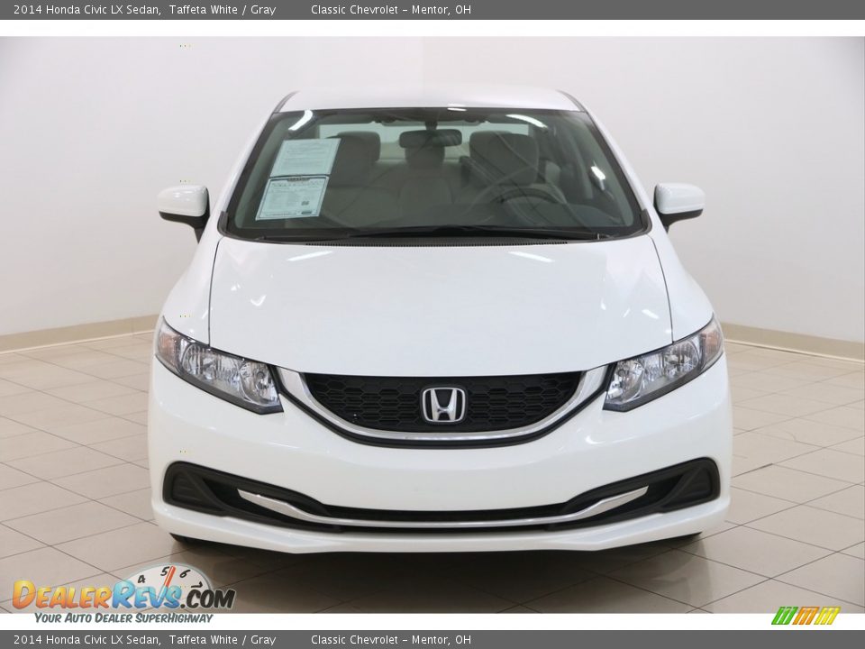 2014 Honda Civic LX Sedan Taffeta White / Gray Photo #2