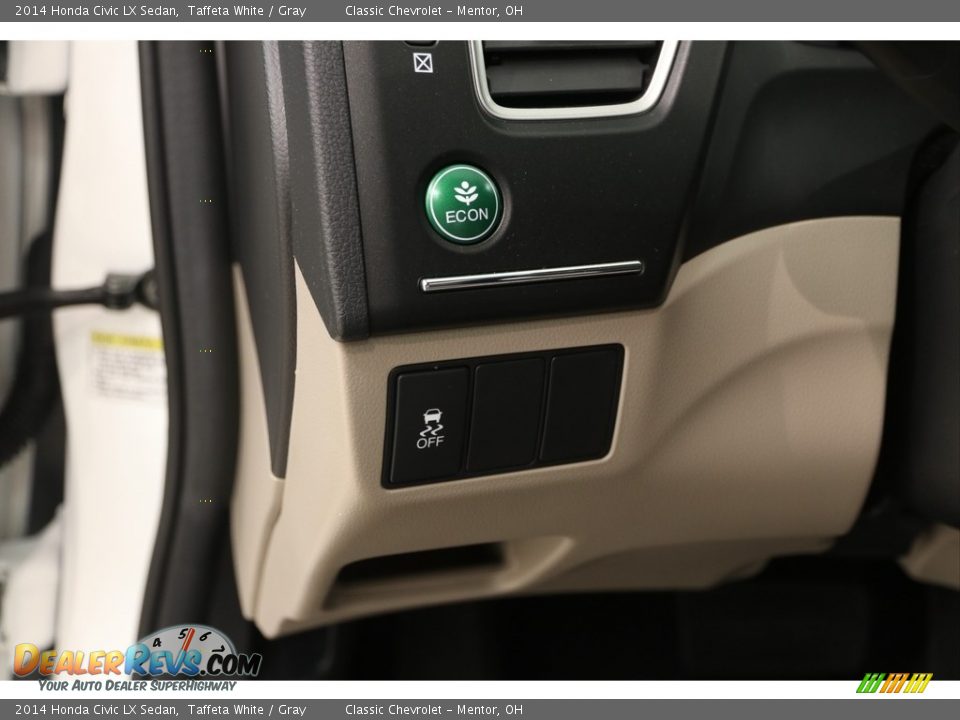 2014 Honda Civic LX Sedan Taffeta White / Gray Photo #5