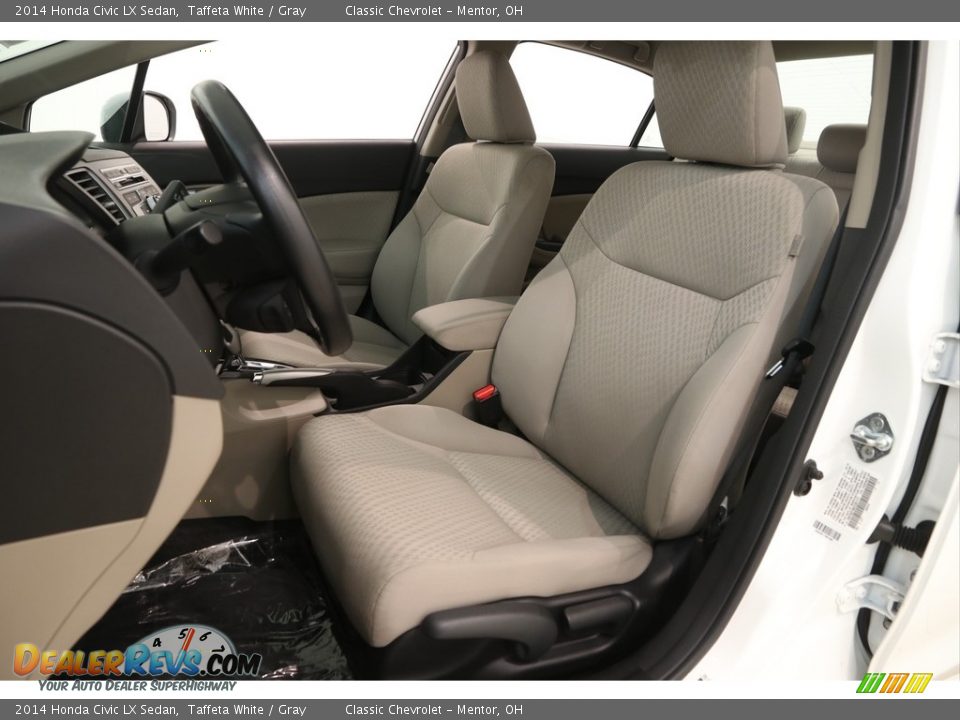 2014 Honda Civic LX Sedan Taffeta White / Gray Photo #6