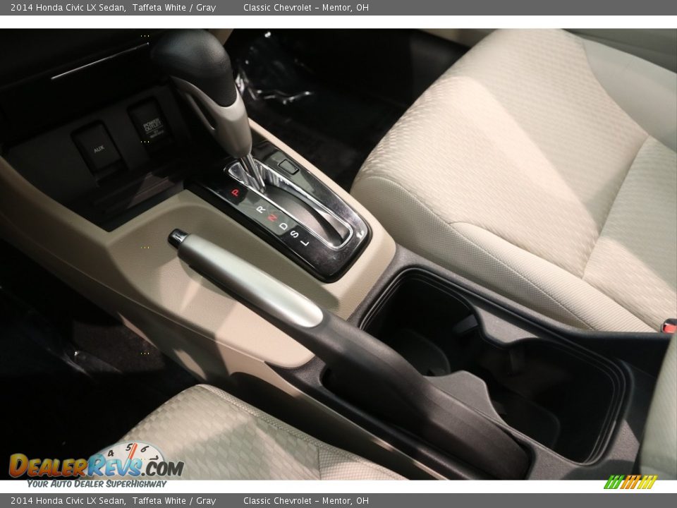 2014 Honda Civic LX Sedan Taffeta White / Gray Photo #13
