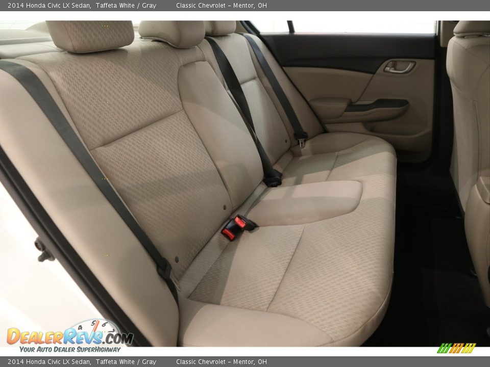 2014 Honda Civic LX Sedan Taffeta White / Gray Photo #16