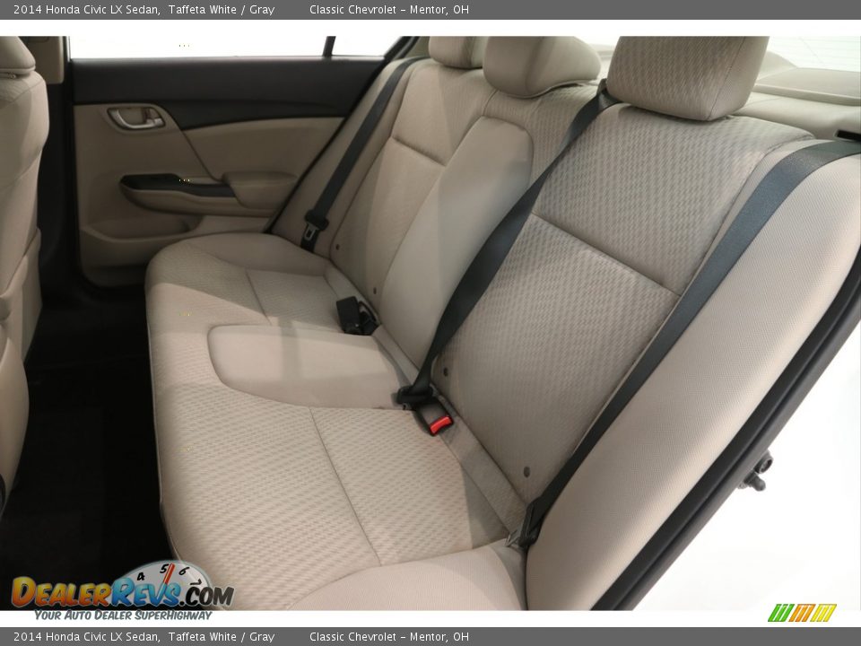 2014 Honda Civic LX Sedan Taffeta White / Gray Photo #17