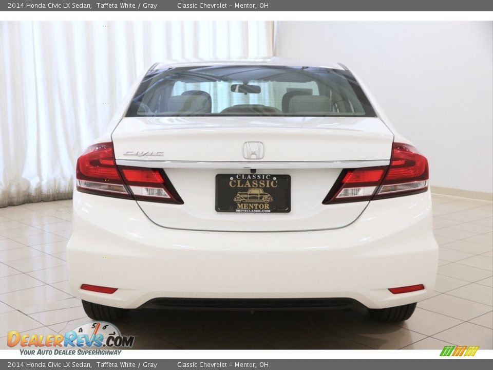 2014 Honda Civic LX Sedan Taffeta White / Gray Photo #18