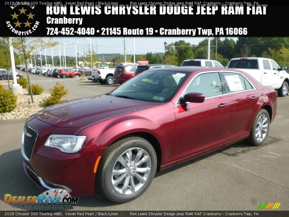 2018 Chrysler 300 Touring AWD Velvet Red Pearl / Black/Linen Photo #1