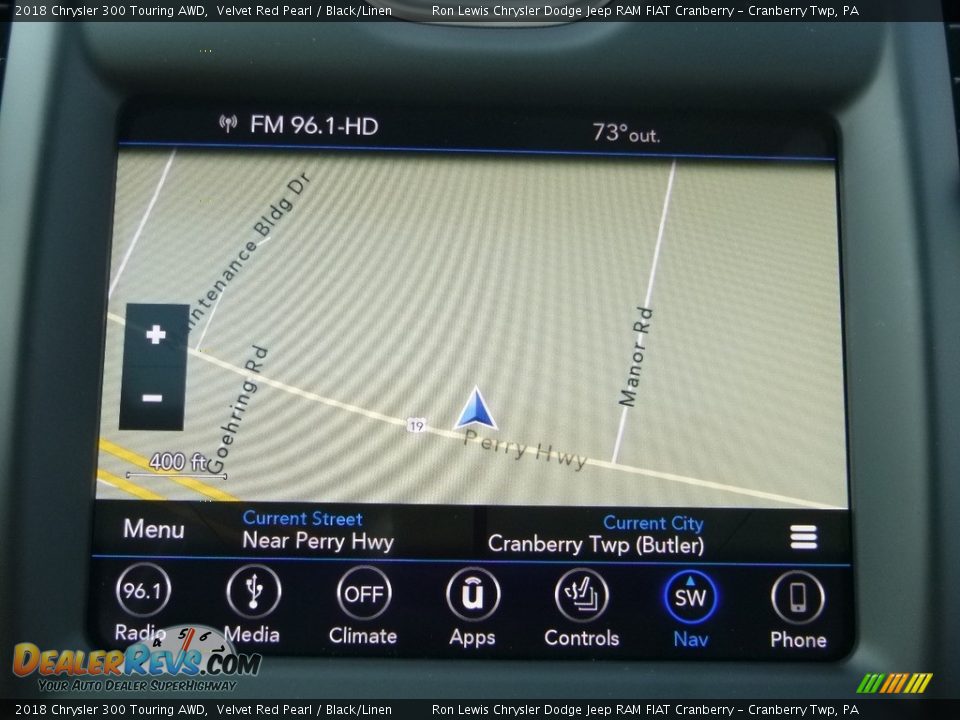 2018 Chrysler 300 Touring AWD Velvet Red Pearl / Black/Linen Photo #17