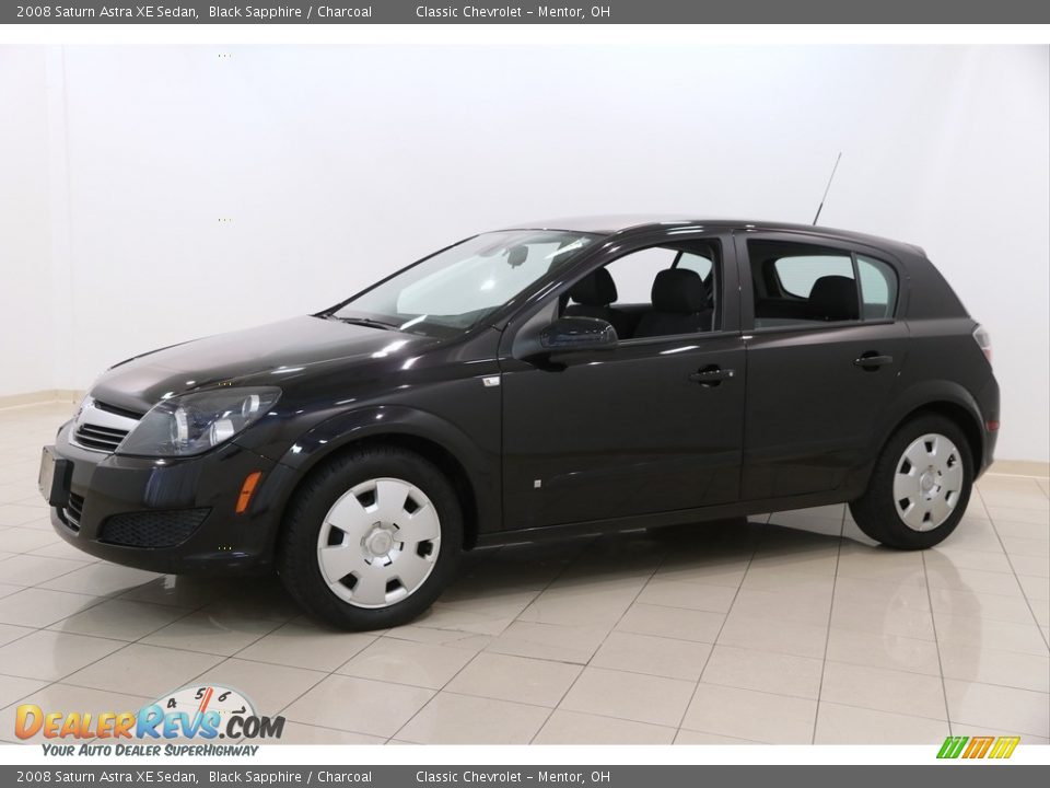 2008 Saturn Astra XE Sedan Black Sapphire / Charcoal Photo #3