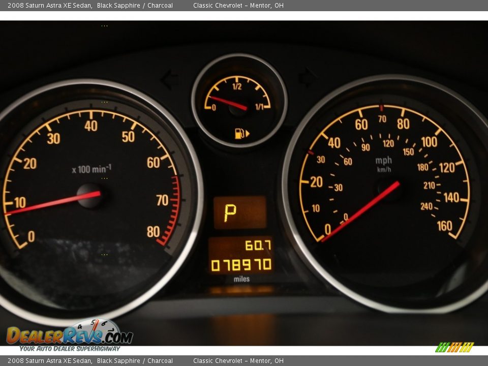 2008 Saturn Astra XE Sedan Black Sapphire / Charcoal Photo #7