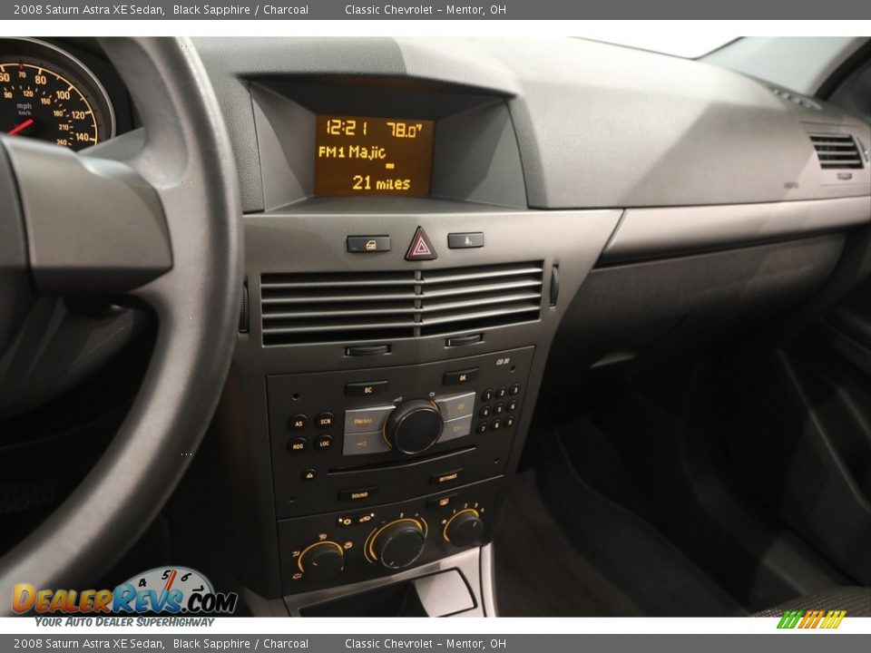 2008 Saturn Astra XE Sedan Black Sapphire / Charcoal Photo #8