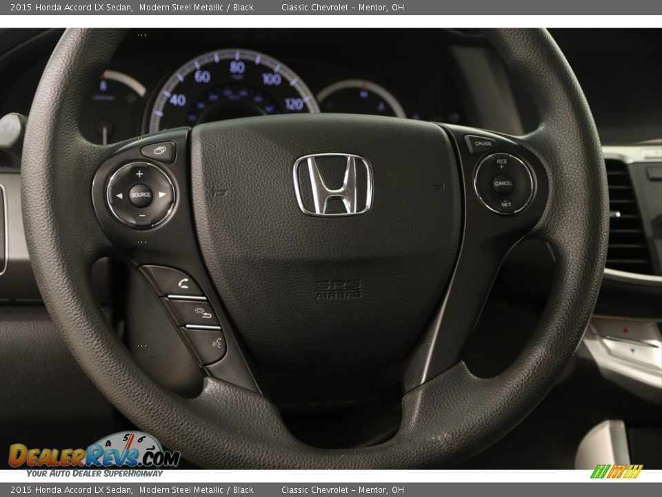 2015 Honda Accord LX Sedan Modern Steel Metallic / Black Photo #6