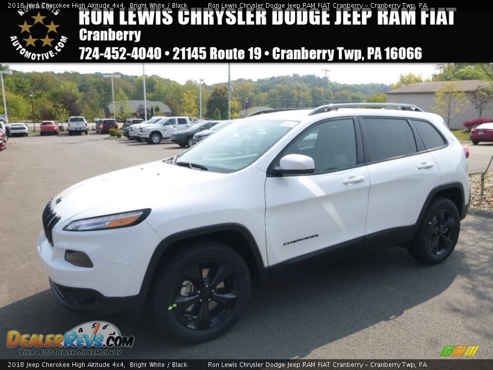 2018 Jeep Cherokee High Altitude 4x4 Bright White / Black Photo #1