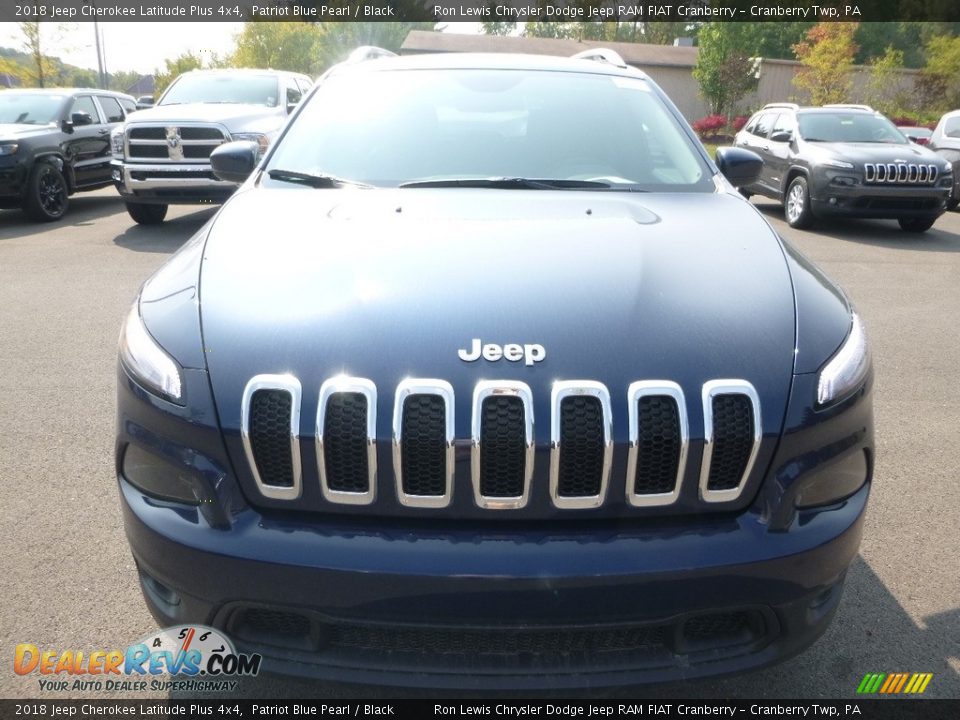 2018 Jeep Cherokee Latitude Plus 4x4 Patriot Blue Pearl / Black Photo #8