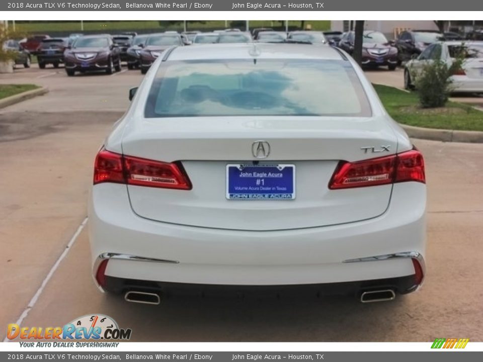 2018 Acura TLX V6 Technology Sedan Bellanova White Pearl / Ebony Photo #6