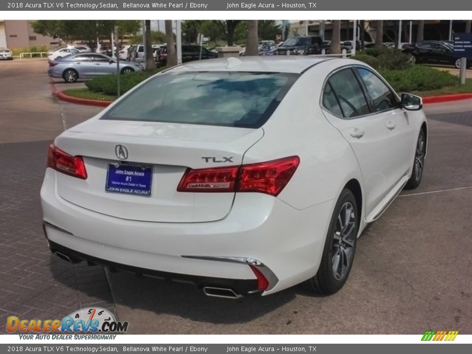 2018 Acura TLX V6 Technology Sedan Bellanova White Pearl / Ebony Photo #7