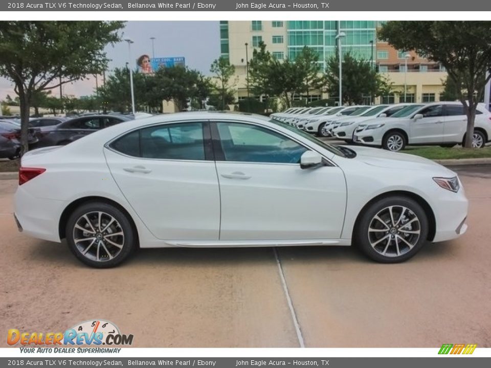 2018 Acura TLX V6 Technology Sedan Bellanova White Pearl / Ebony Photo #8