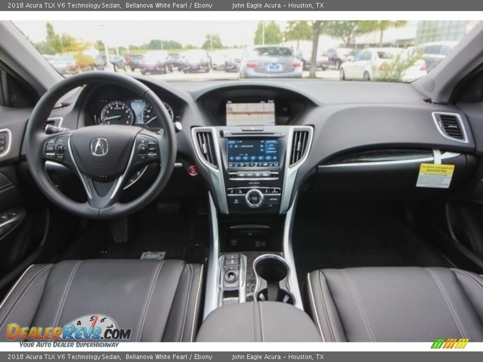 2018 Acura TLX V6 Technology Sedan Bellanova White Pearl / Ebony Photo #9