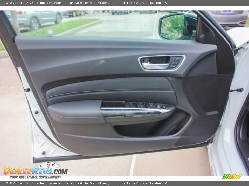 2018 Acura TLX V6 Technology Sedan Bellanova White Pearl / Ebony Photo #12
