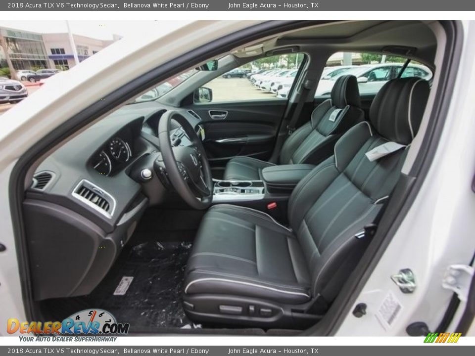 2018 Acura TLX V6 Technology Sedan Bellanova White Pearl / Ebony Photo #15