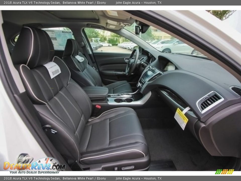 2018 Acura TLX V6 Technology Sedan Bellanova White Pearl / Ebony Photo #22