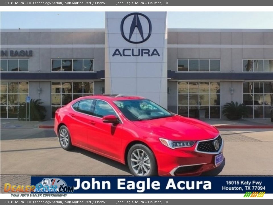 2018 Acura TLX Technology Sedan San Marino Red / Ebony Photo #1