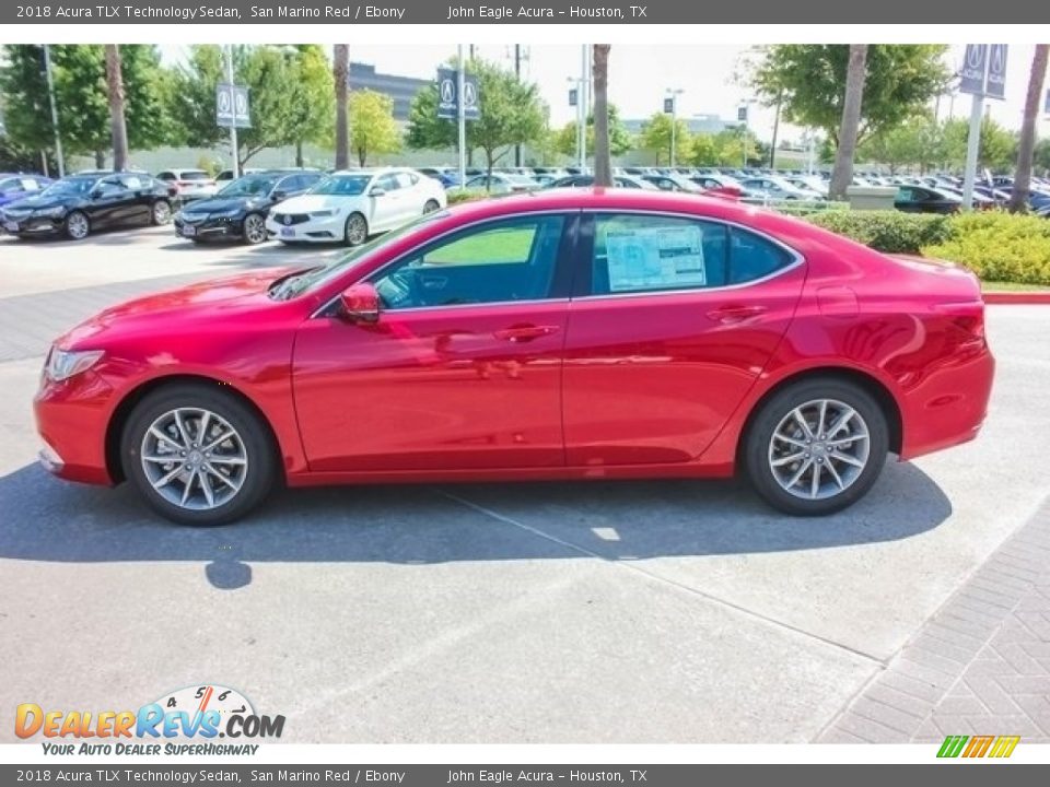 2018 Acura TLX Technology Sedan San Marino Red / Ebony Photo #4