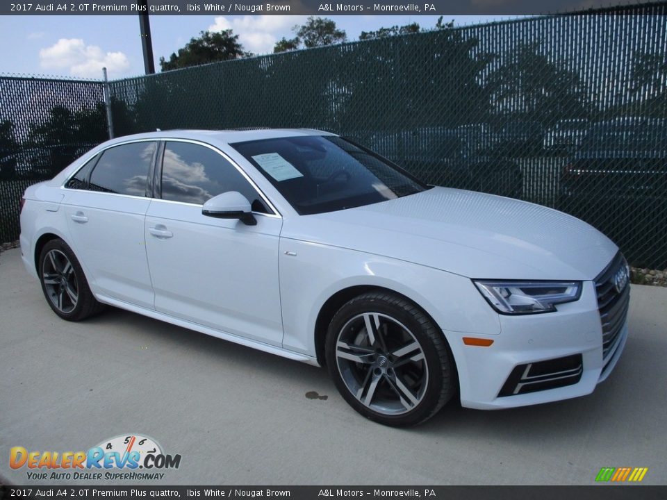 2017 Audi A4 2.0T Premium Plus quattro Ibis White / Nougat Brown Photo #1